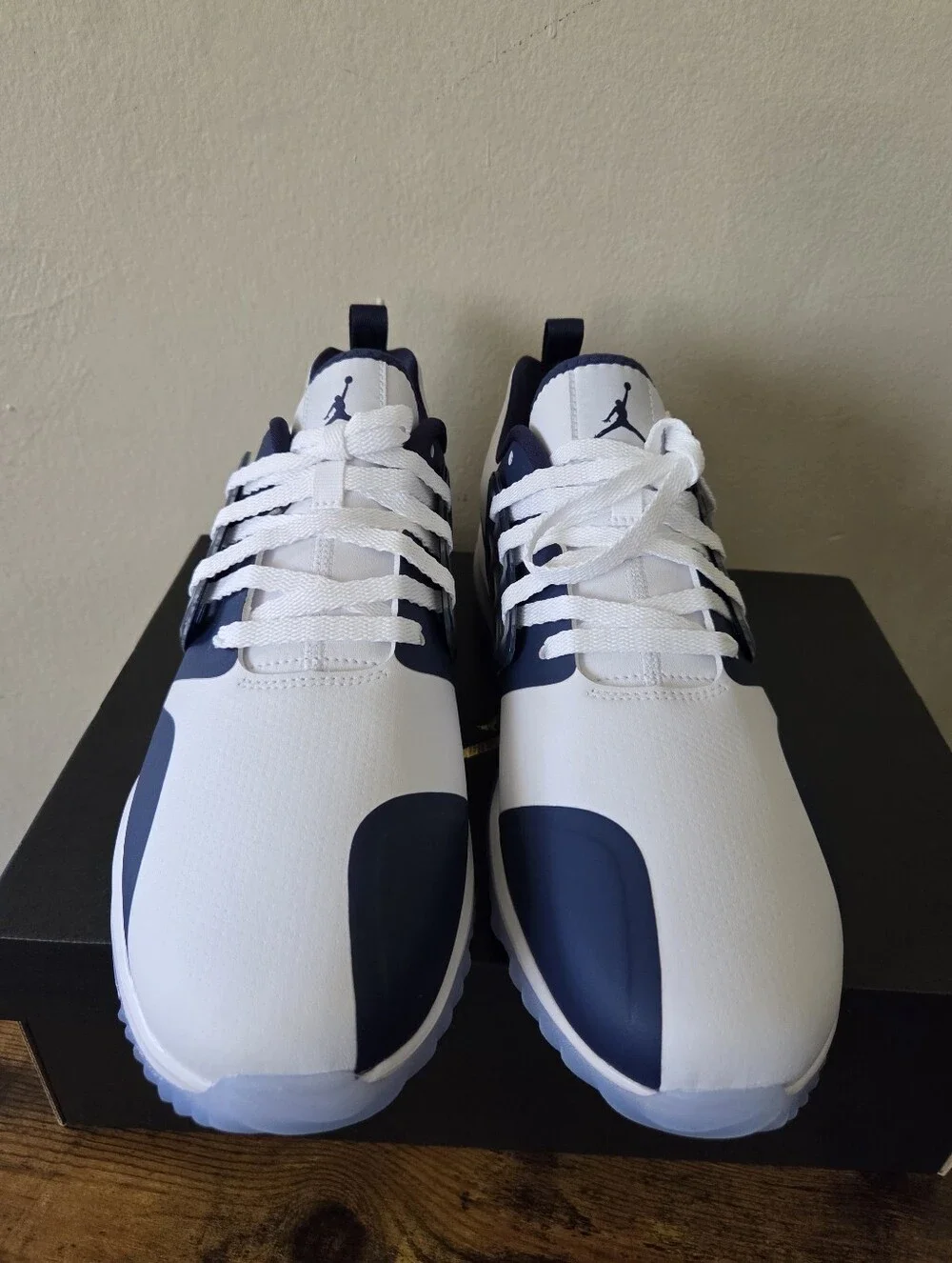 Nike Jordan Grind Golf Shoes White Navy Blue AR0503-100 Men's Size 10.5